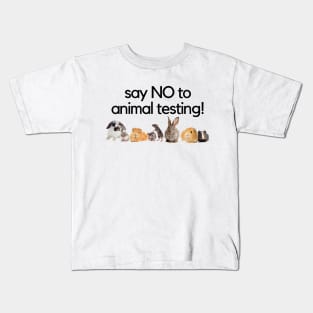 Say NO to animal testing! Kids T-Shirt